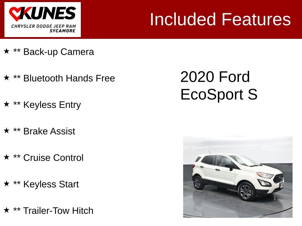 Used 2020 Ford EcoSport S SUV