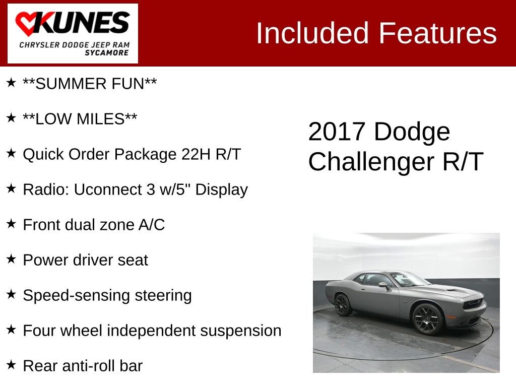 Used 2017 Dodge Challenger R/T Manual Transmission Coupe