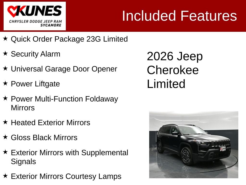 New 2026 Jeep Cherokee Limited Sport Utility