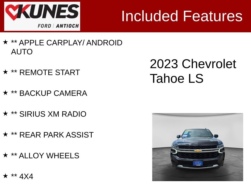 Certified 2023 Chevrolet Tahoe LS SUV