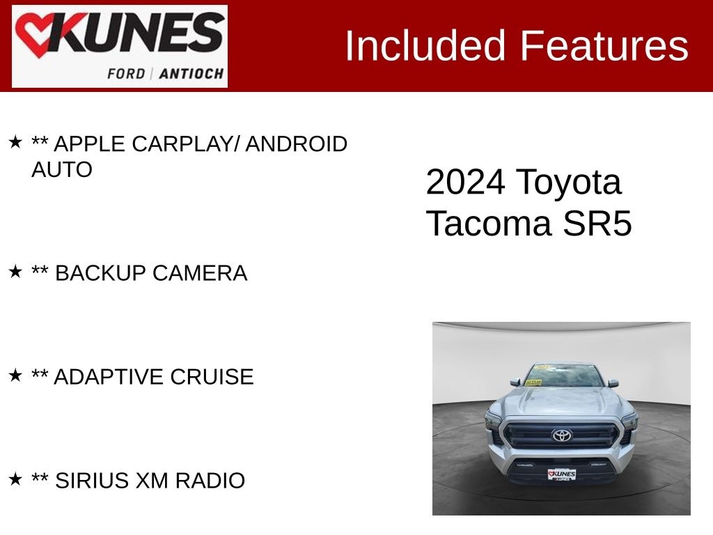 Certified 2024 Toyota Tacoma SR5 Truck Double Cab