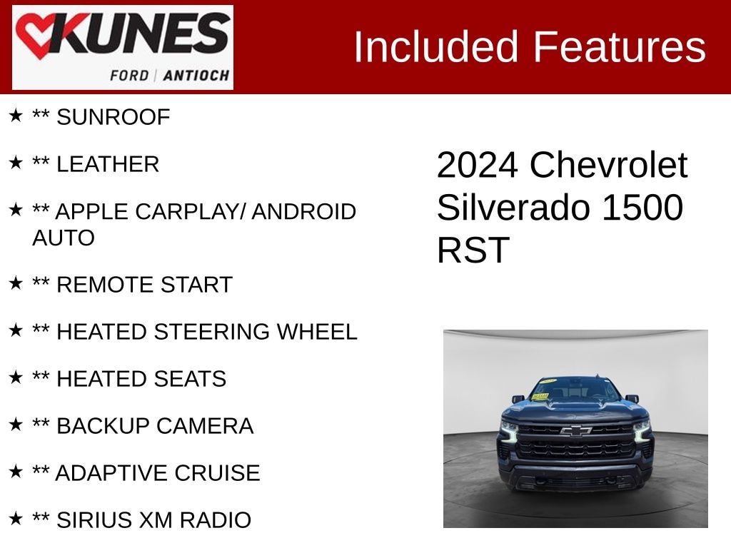 Certified 2024 Chevrolet Silverado 1500 RST Truck Crew Cab