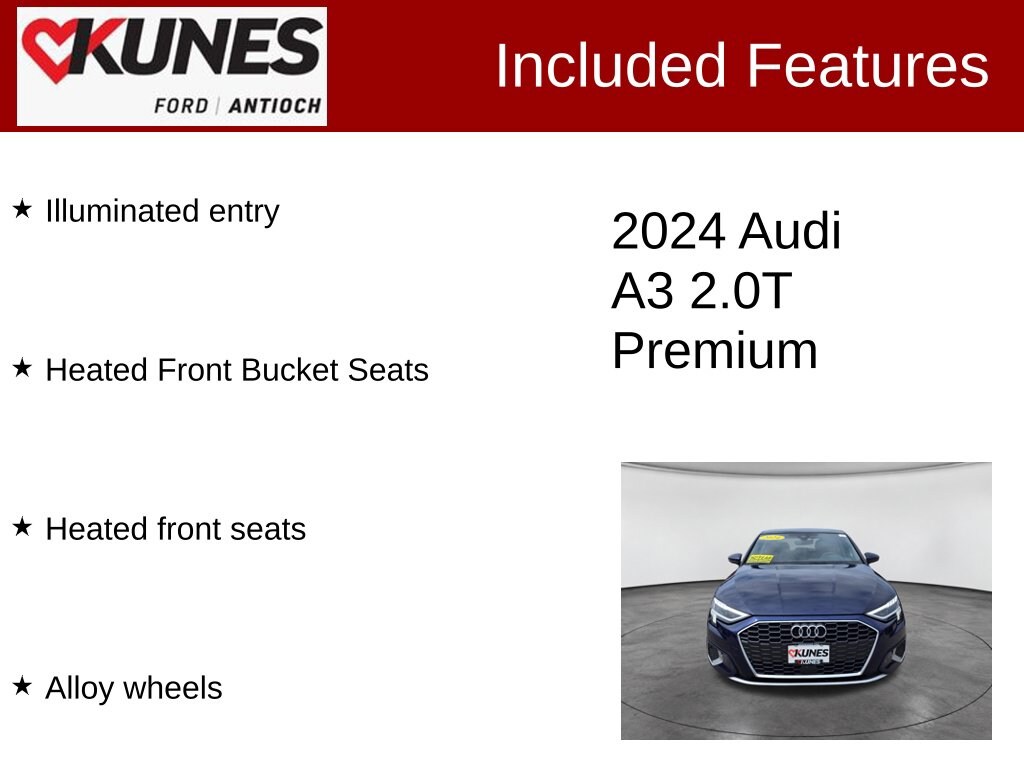 Certified 2024 Audi A3 40 Premium Sedan