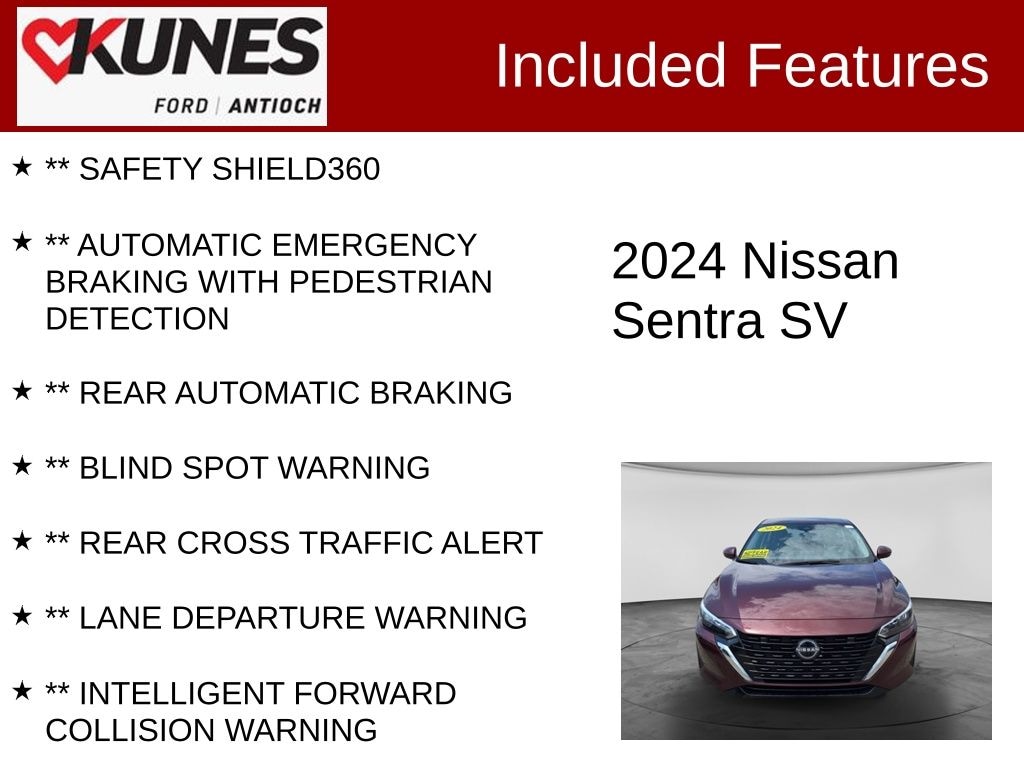 Certified 2024 Nissan Sentra SV Sedan