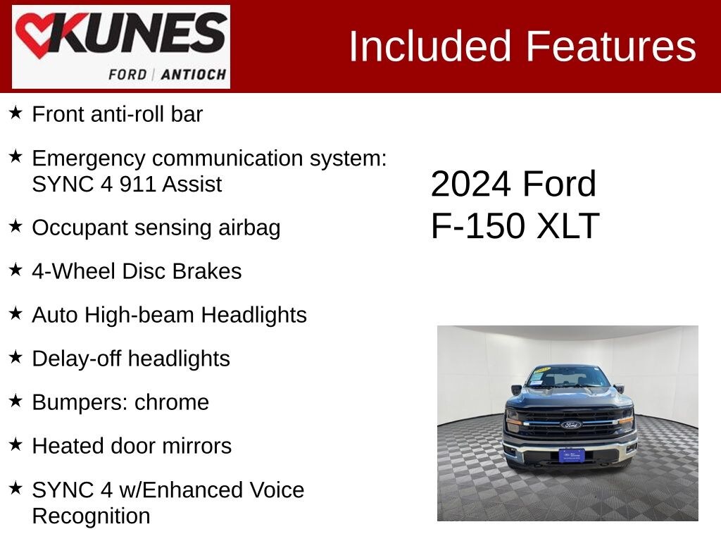 Certified 2024 Ford F-150 XLT Truck SuperCrew Cab