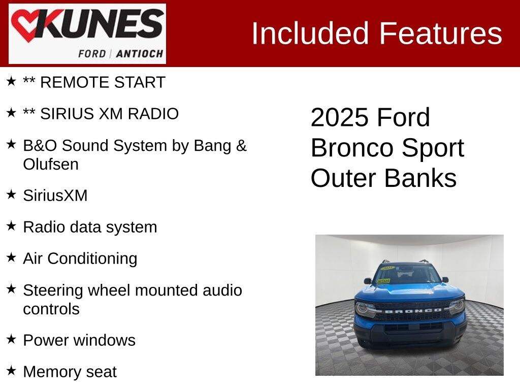 Certified 2025 Ford Bronco Sport Outer Banks SUV