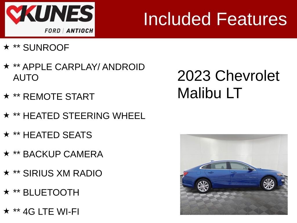 Certified 2023 Chevrolet Malibu 1LT Sedan