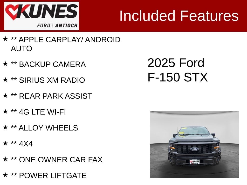 Certified 2025 Ford F-150 STX Truck SuperCrew Cab