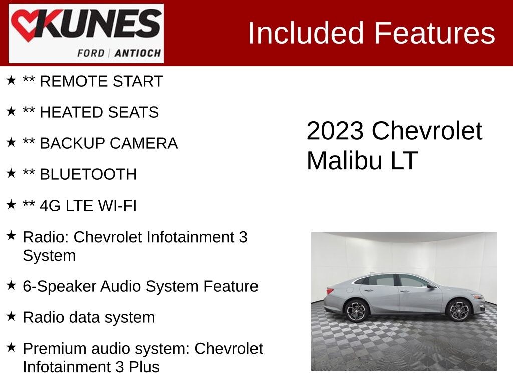 Certified 2023 Chevrolet Malibu 1LT Sedan