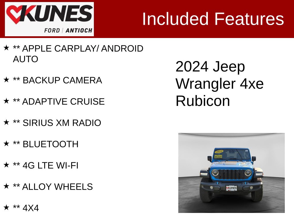 Certified 2024 Jeep Wrangler 4xe Rubicon SUV