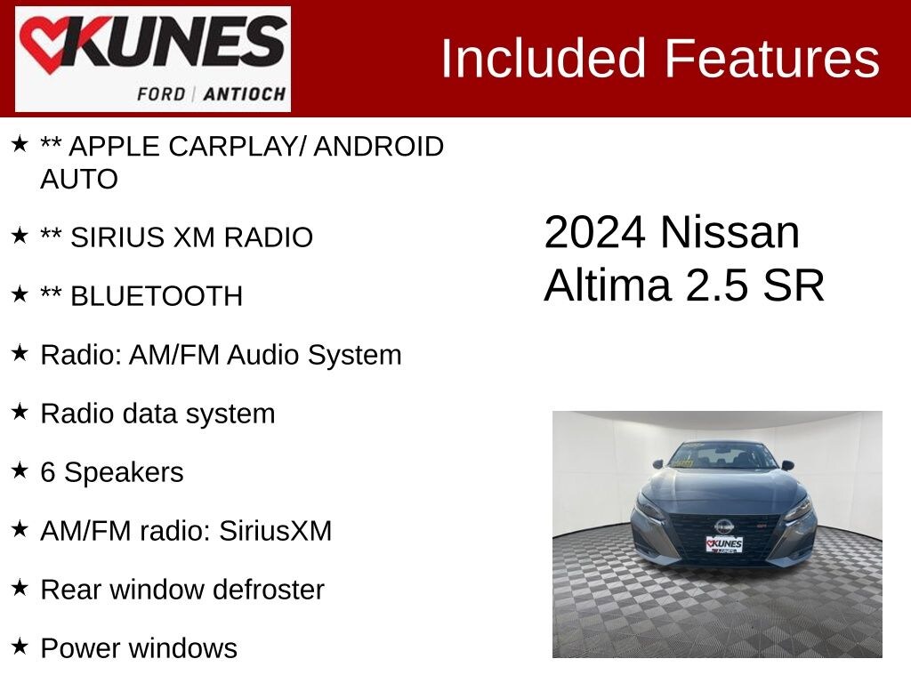Certified 2024 Nissan Altima 2.5 SR Sedan
