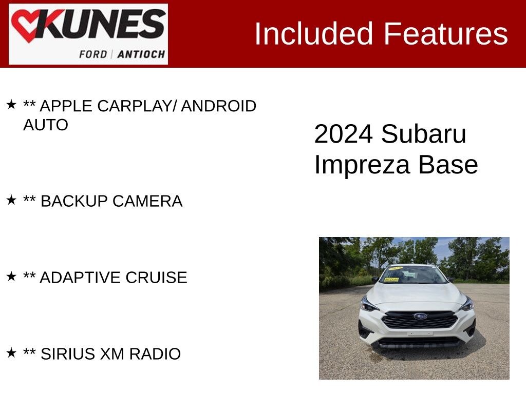 Certified 2024 Subaru Impreza Base 5-Door