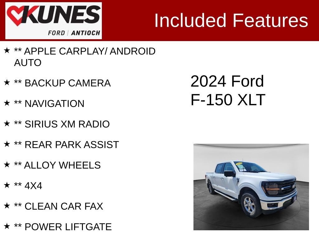 Certified 2024 Ford F-150 XLT Truck SuperCrew Cab