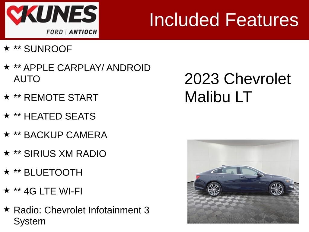 Certified 2023 Chevrolet Malibu 1LT Sedan