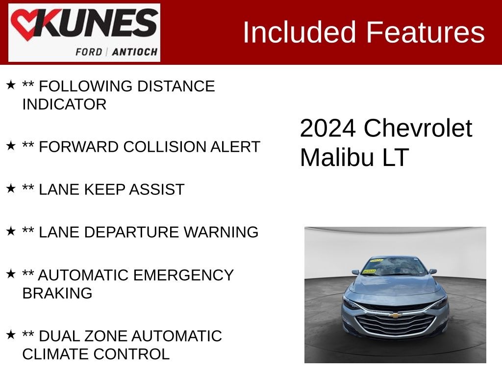 Certified 2024 Chevrolet Malibu 1LT Sedan