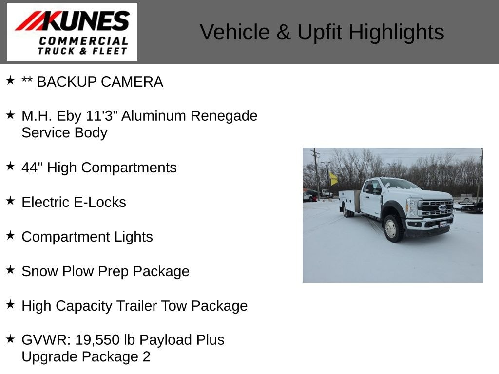 New 2025 Ford F-550 Chassis XL Service Utility Body Truck Super Cab