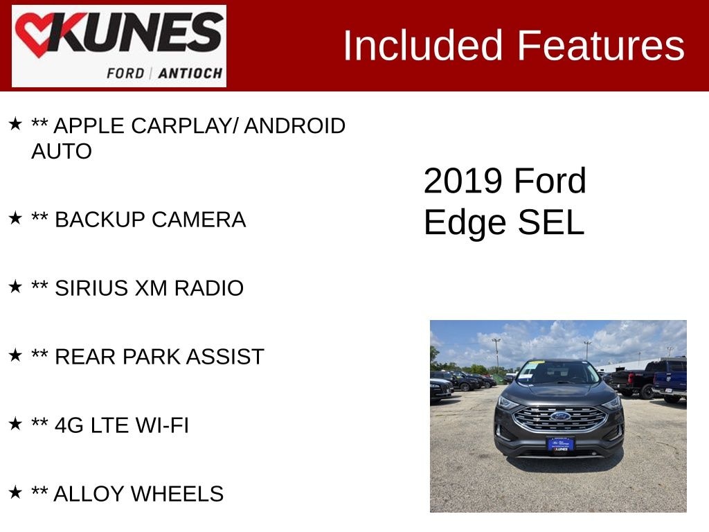Certified 2019 Ford Edge SEL SUV