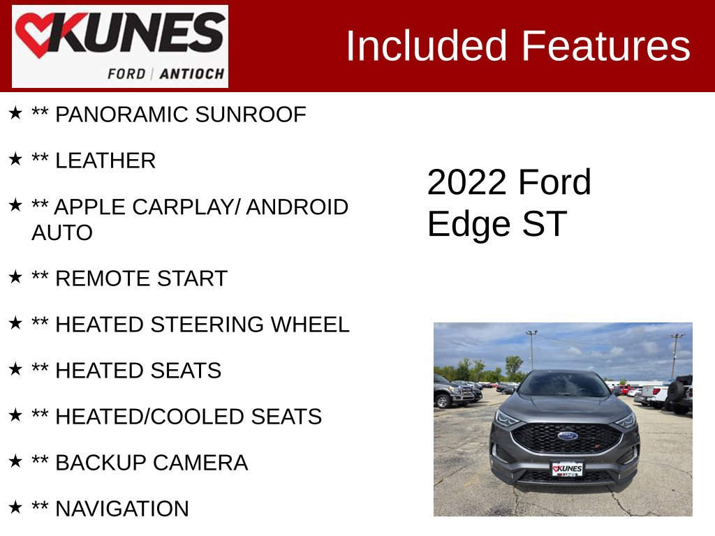 Certified 2022 Ford Edge ST SUV