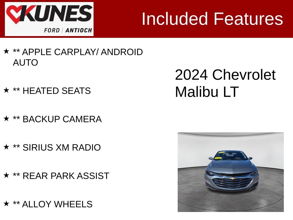 Certified 2024 Chevrolet Malibu 1LT Sedan