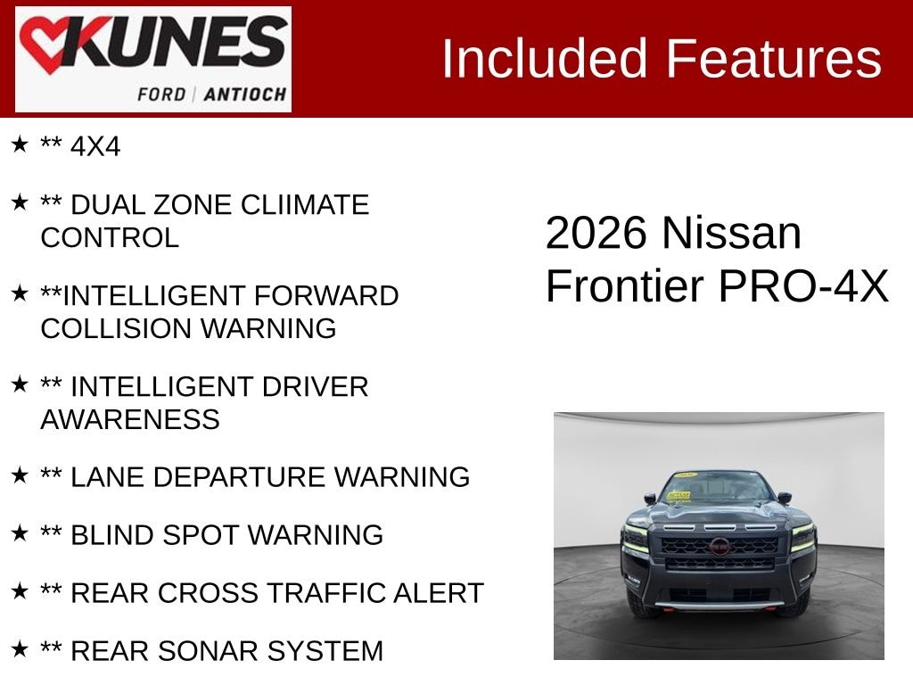 Certified 2026 Nissan Frontier PRO-4X Truck Crew Cab