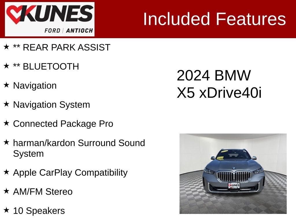 Certified 2024 BMW X5 xDrive40i SUV