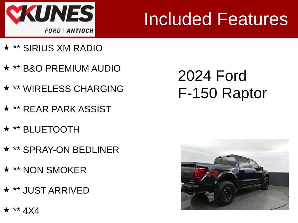 Used 2024 Ford F-150 Raptor Truck SuperCrew Cab