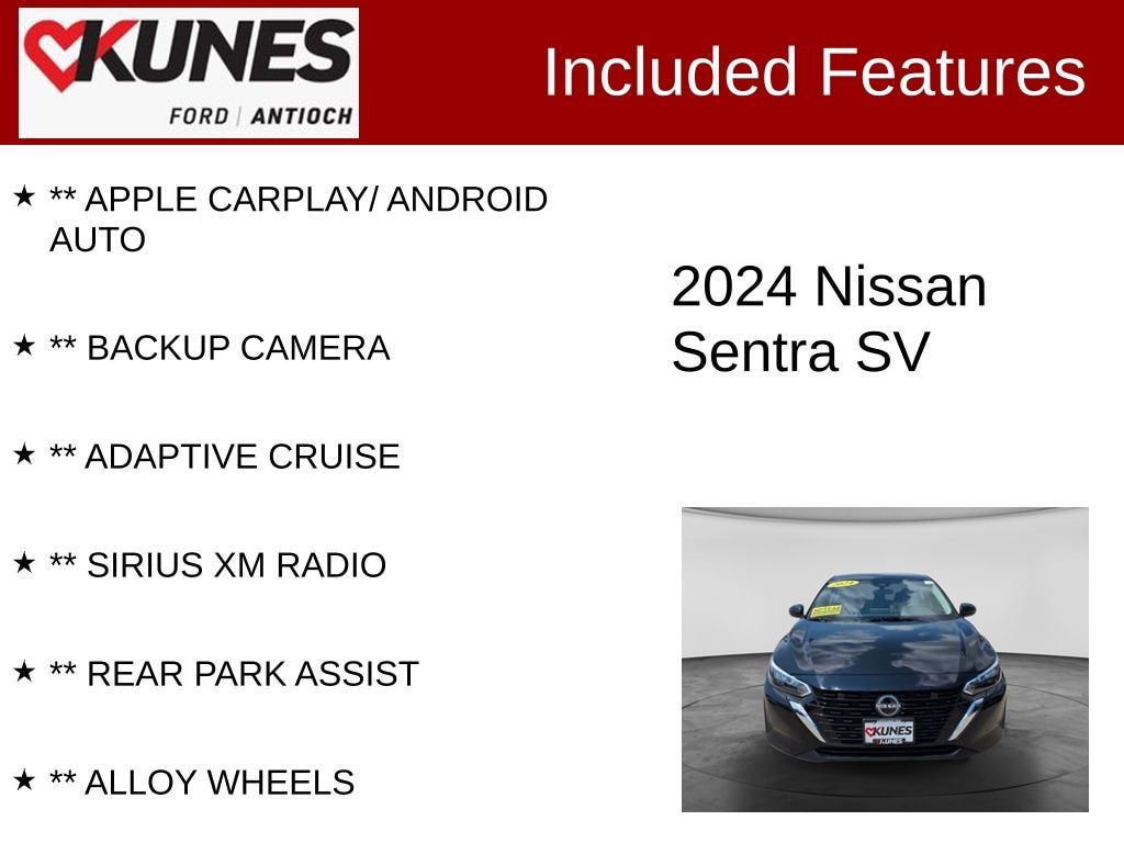 Certified 2024 Nissan Sentra SV Sedan