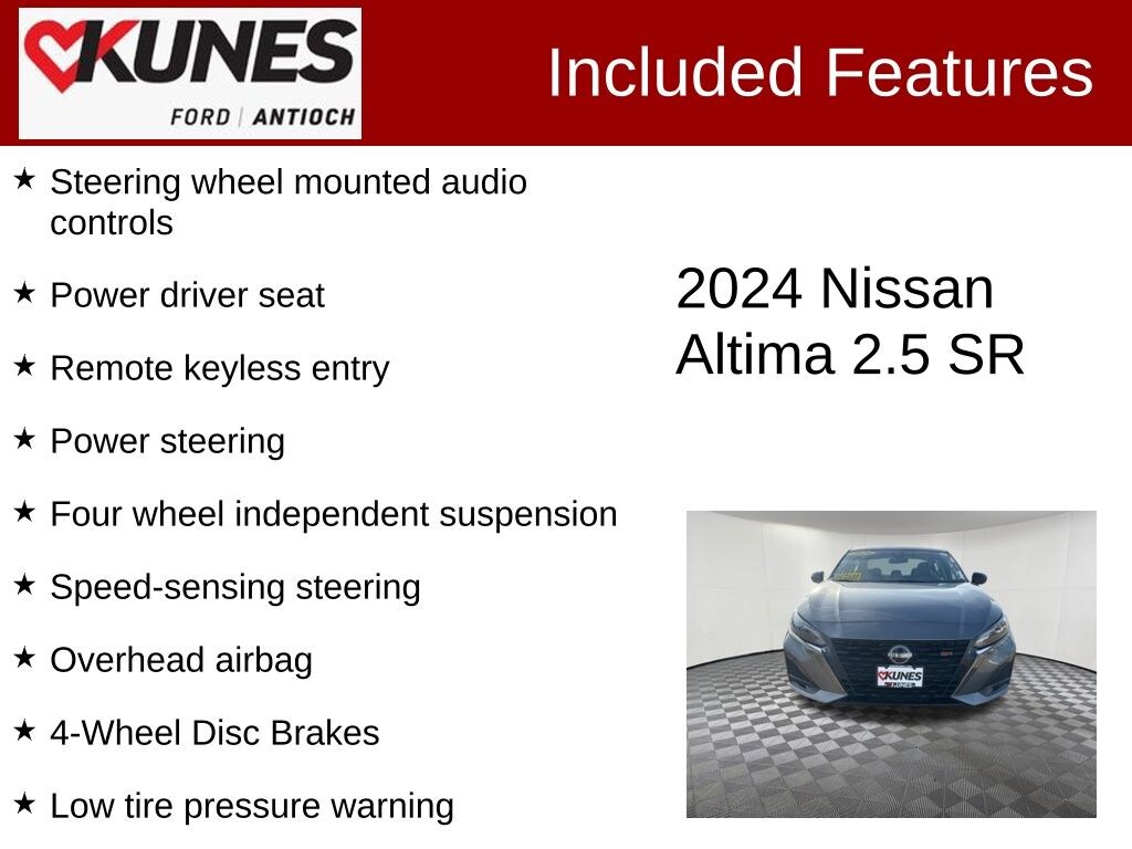 Certified 2024 Nissan Altima 2.5 SR Sedan