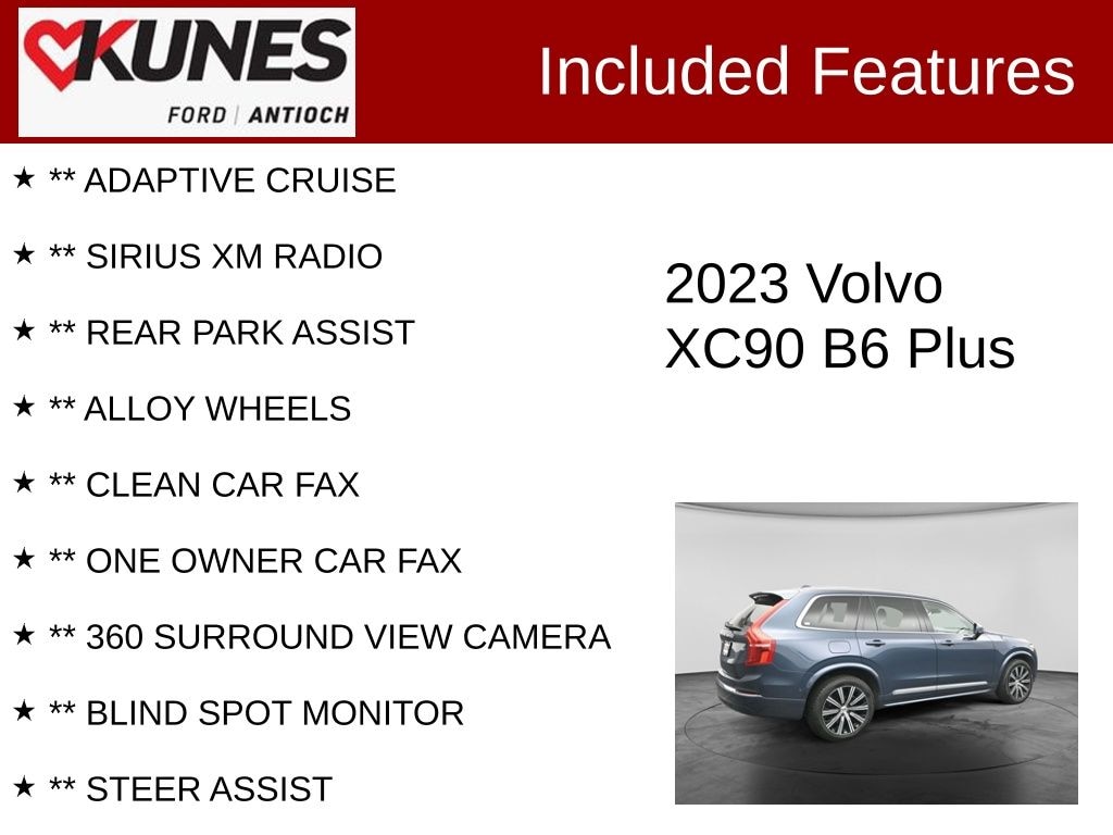 Certified 2023 Volvo XC90 B6 AWD Plus 7-Seater SUV