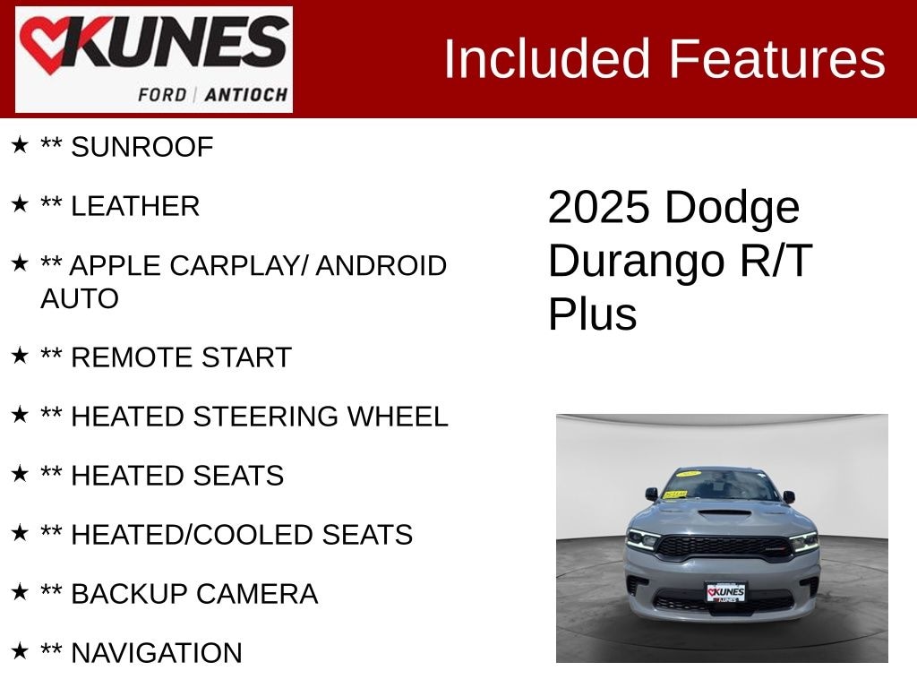 Certified 2025 Dodge Durango R/T SUV
