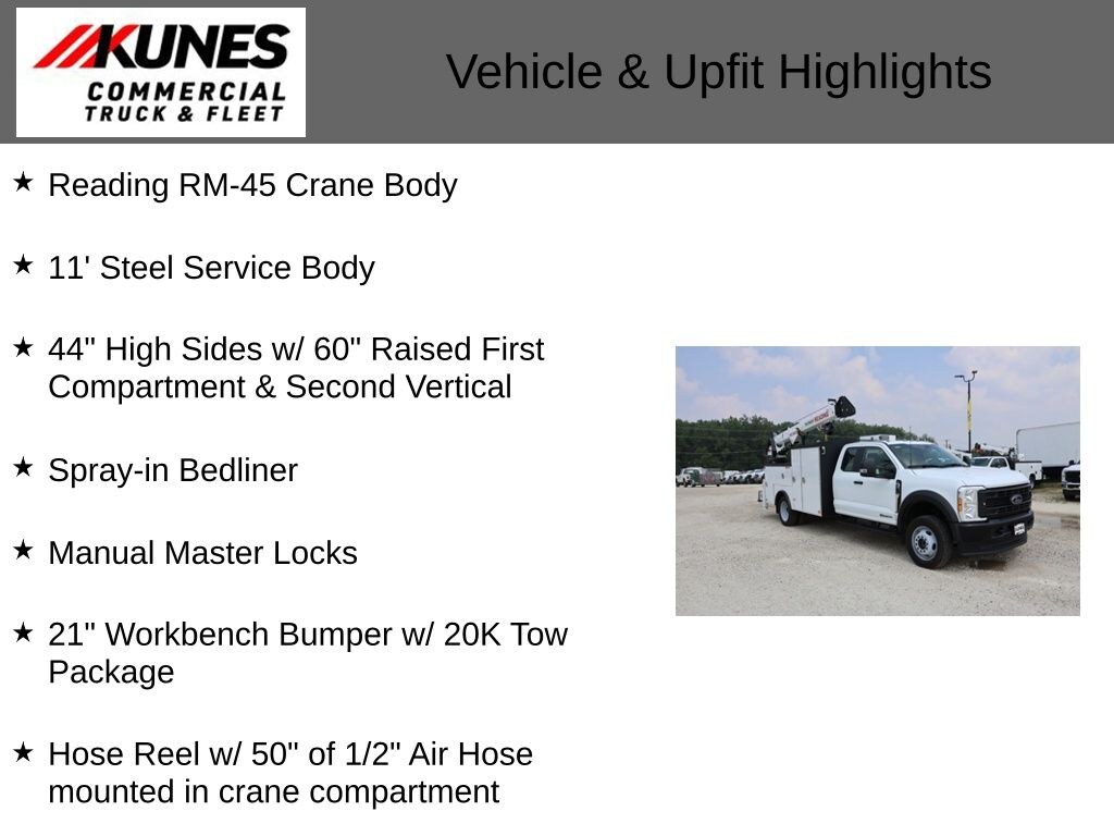 New 2024 Ford F-550 Chassis XL Crane Truck Truck Extended Cab