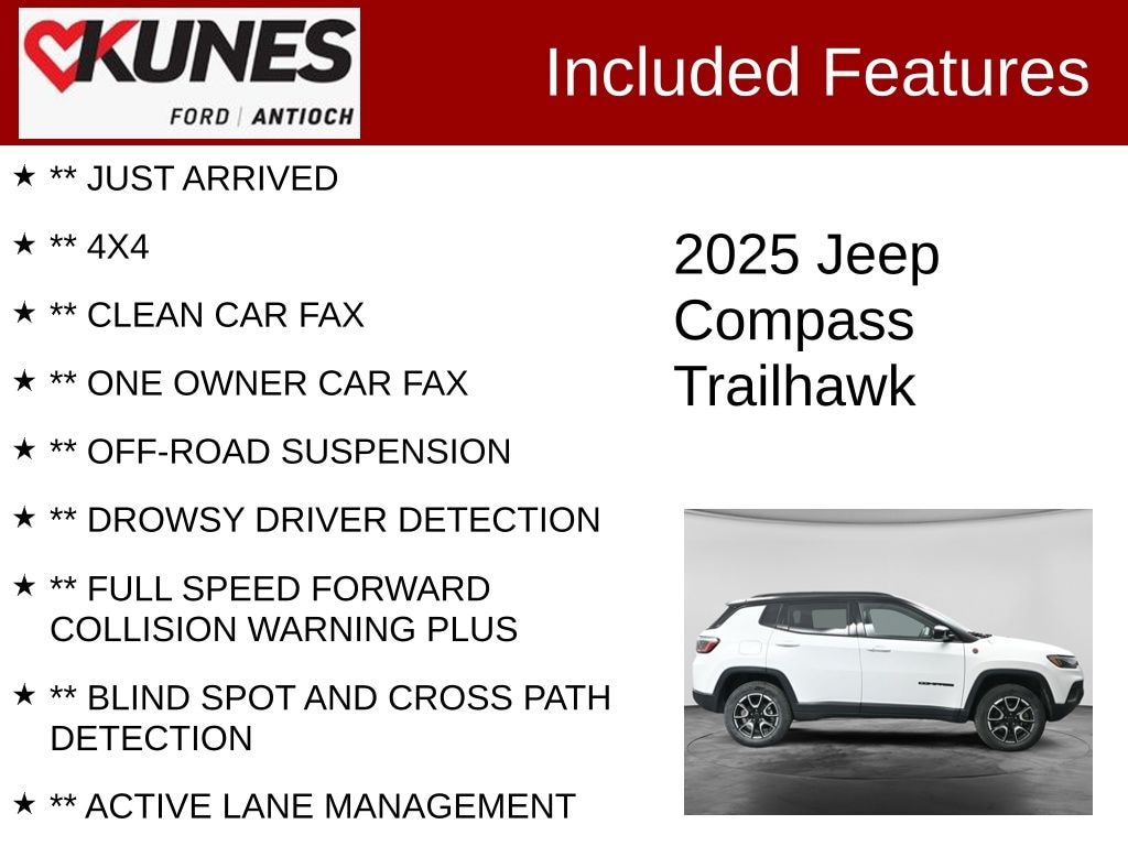 Certified 2025 Jeep Compass Trailhawk SUV