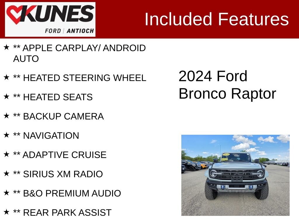 Certified 2024 Ford Bronco Raptor SUV