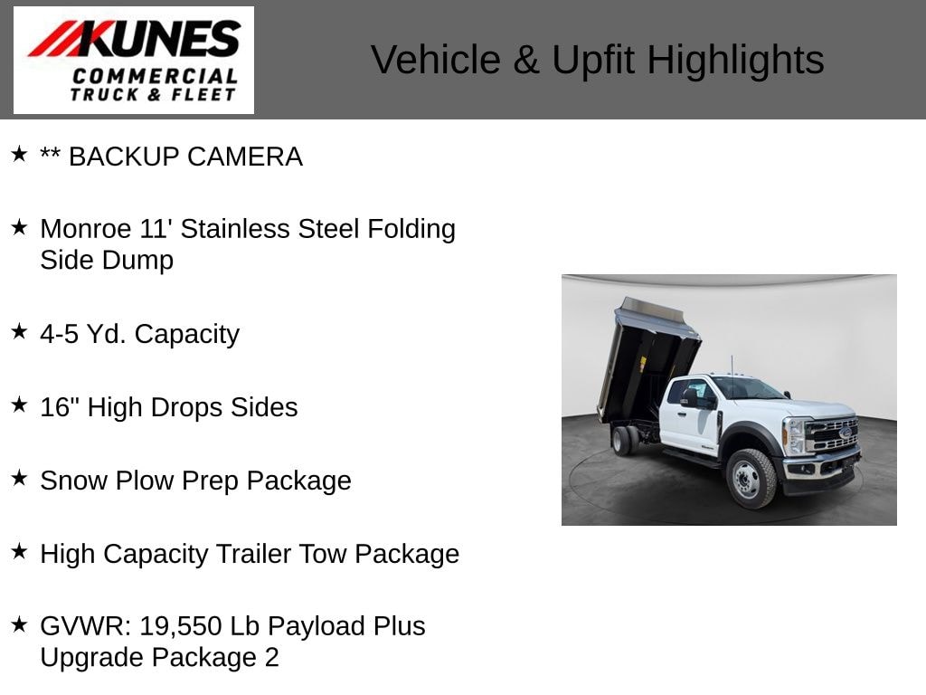 New 2026 Ford F-550 Chassis XL Dump Truck Truck Super Cab