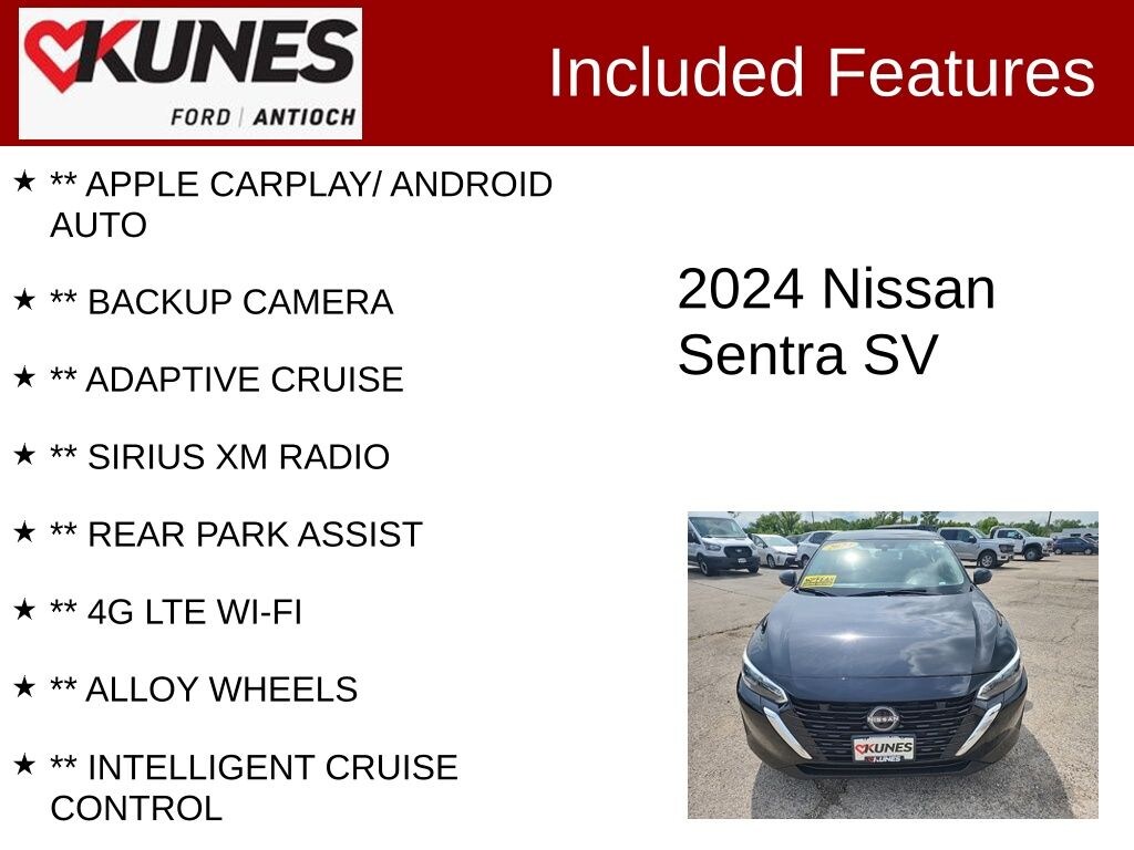 Certified 2024 Nissan Sentra SV Sedan