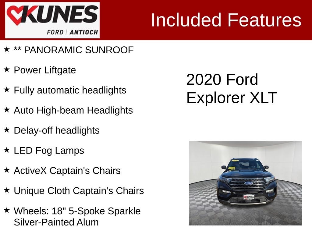 Certified 2020 Ford Explorer XLT SUV