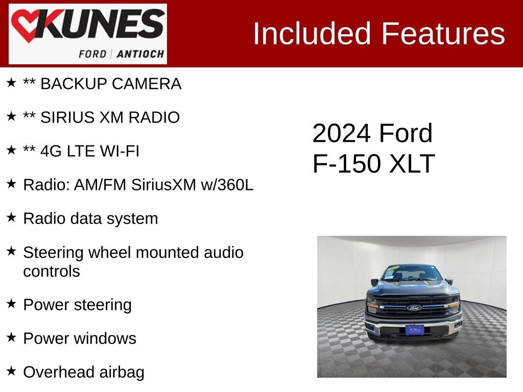 Certified 2024 Ford F-150 XLT Truck SuperCrew Cab