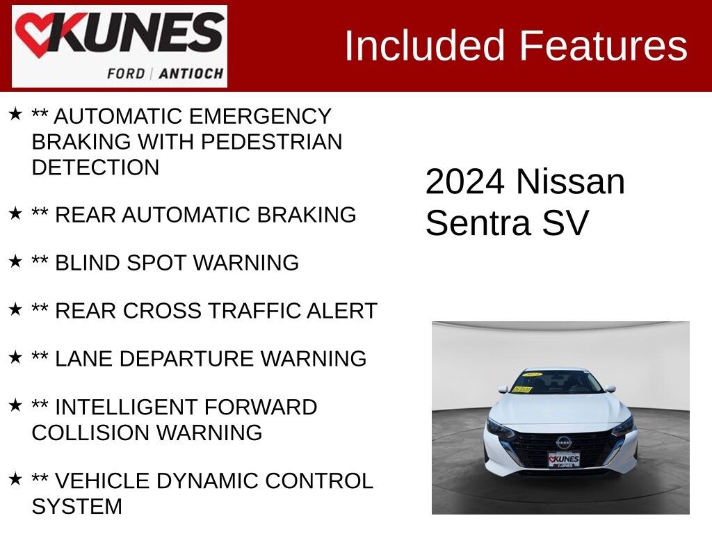 Certified 2024 Nissan Sentra SV Sedan