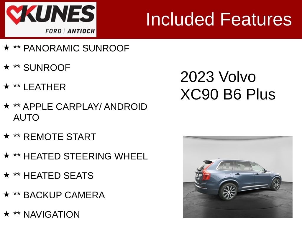 Certified 2023 Volvo XC90 B6 AWD Plus 7-Seater SUV