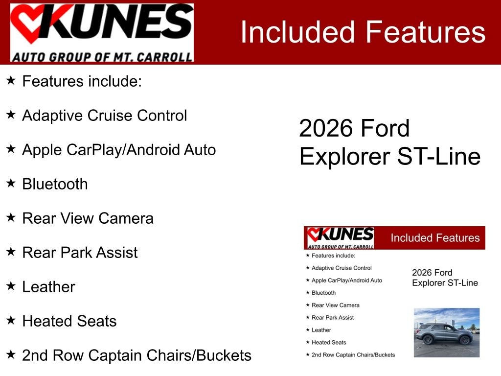 New 2026 Ford Explorer ST-Line SUV