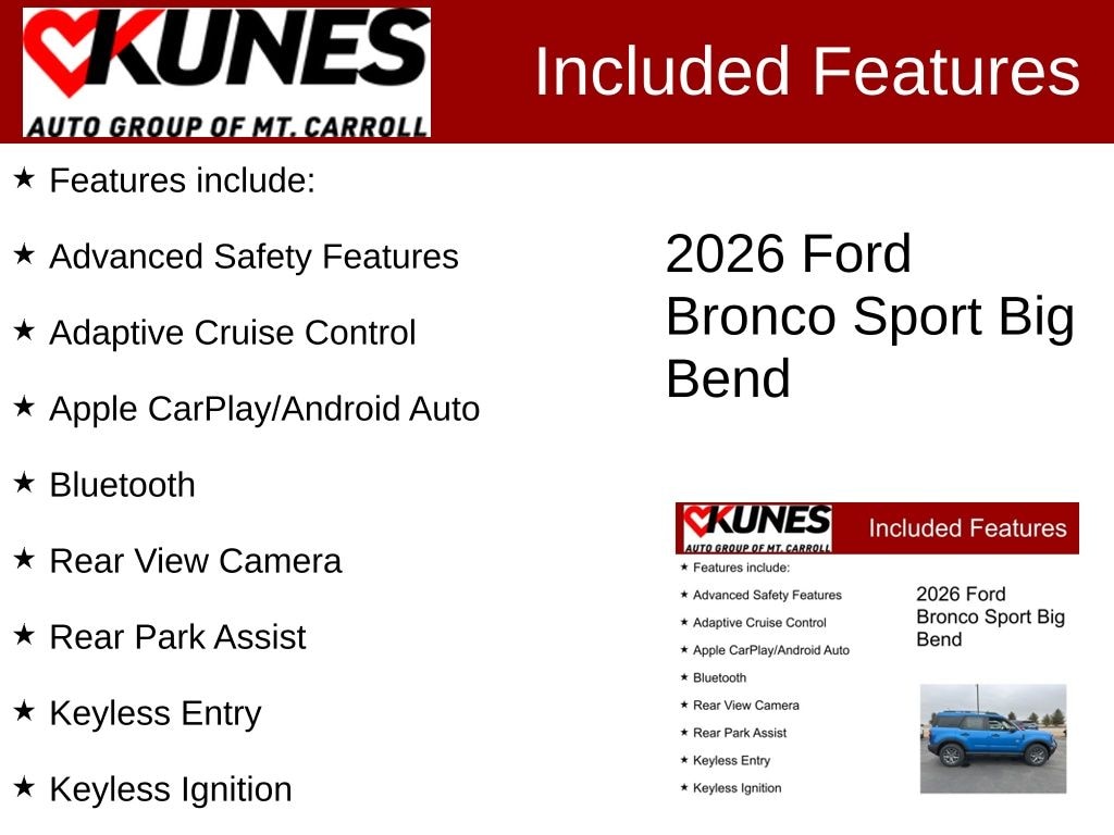 New 2026 Ford Bronco Sport Big Bend SUV