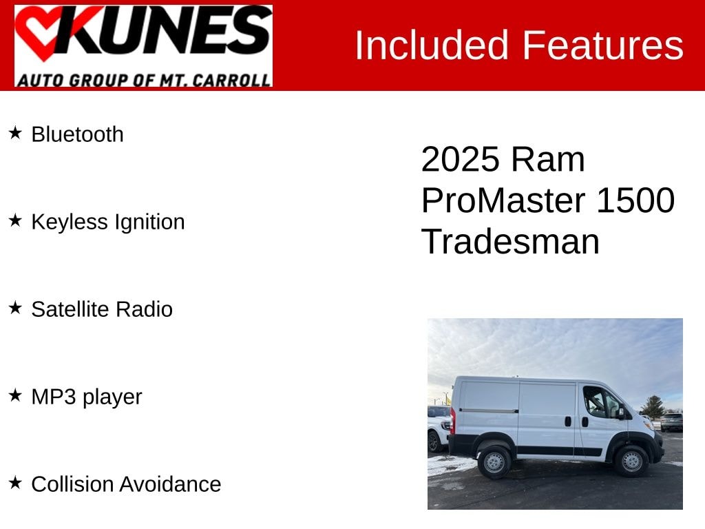 Certified 2025 Ram Promaster 1500 Low Roof Cargo Van