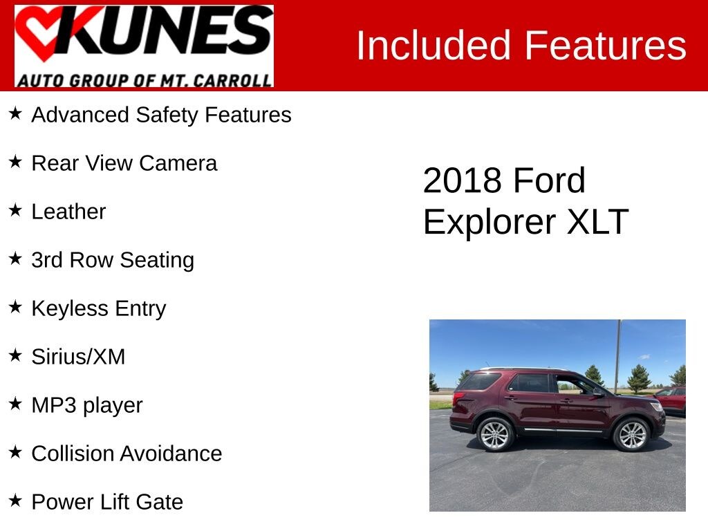 Certified 2018 Ford Explorer XLT SUV