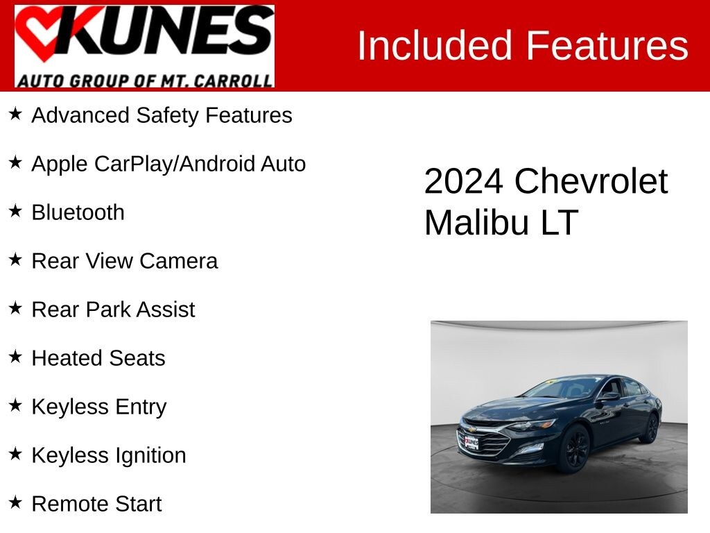 Certified 2024 Chevrolet Malibu LT 1LT Sedan