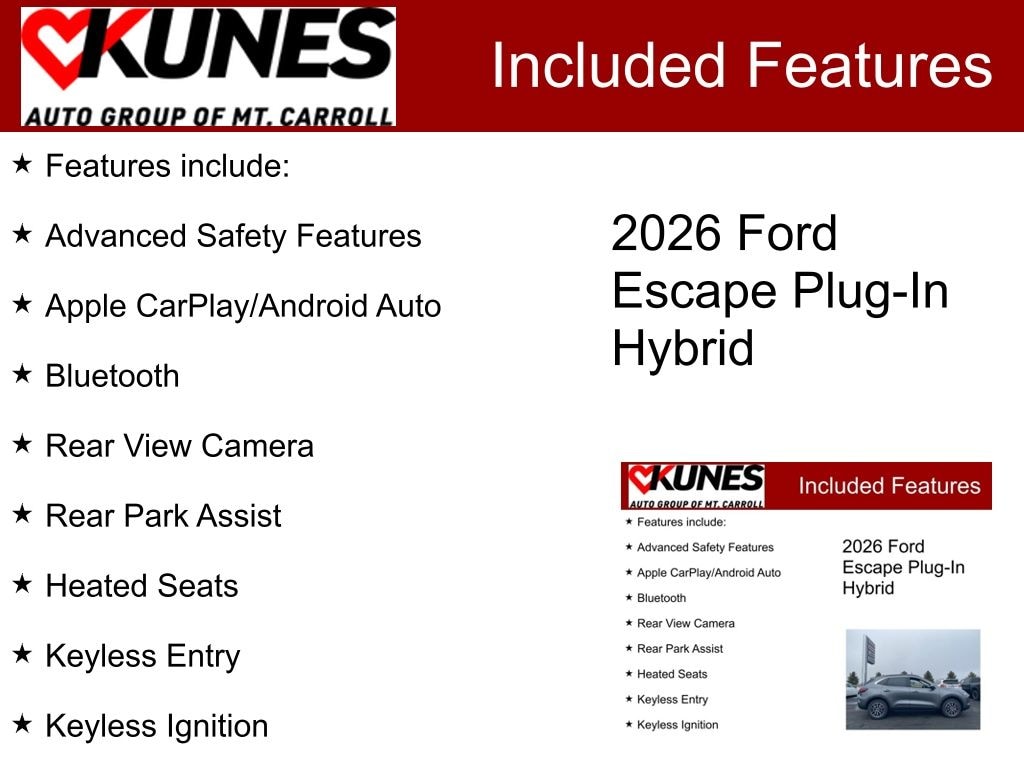 New 2026 Ford Escape Plug-In Hybrid Base SUV