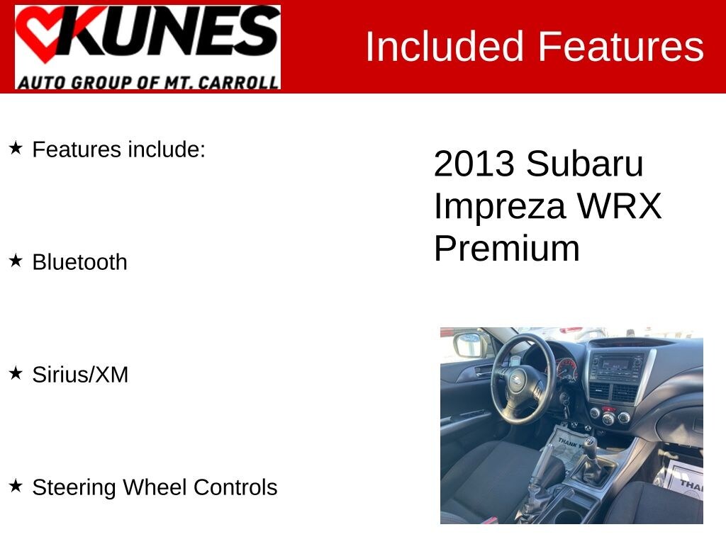 Used 2013 Subaru Impreza WRX Premium Sedan