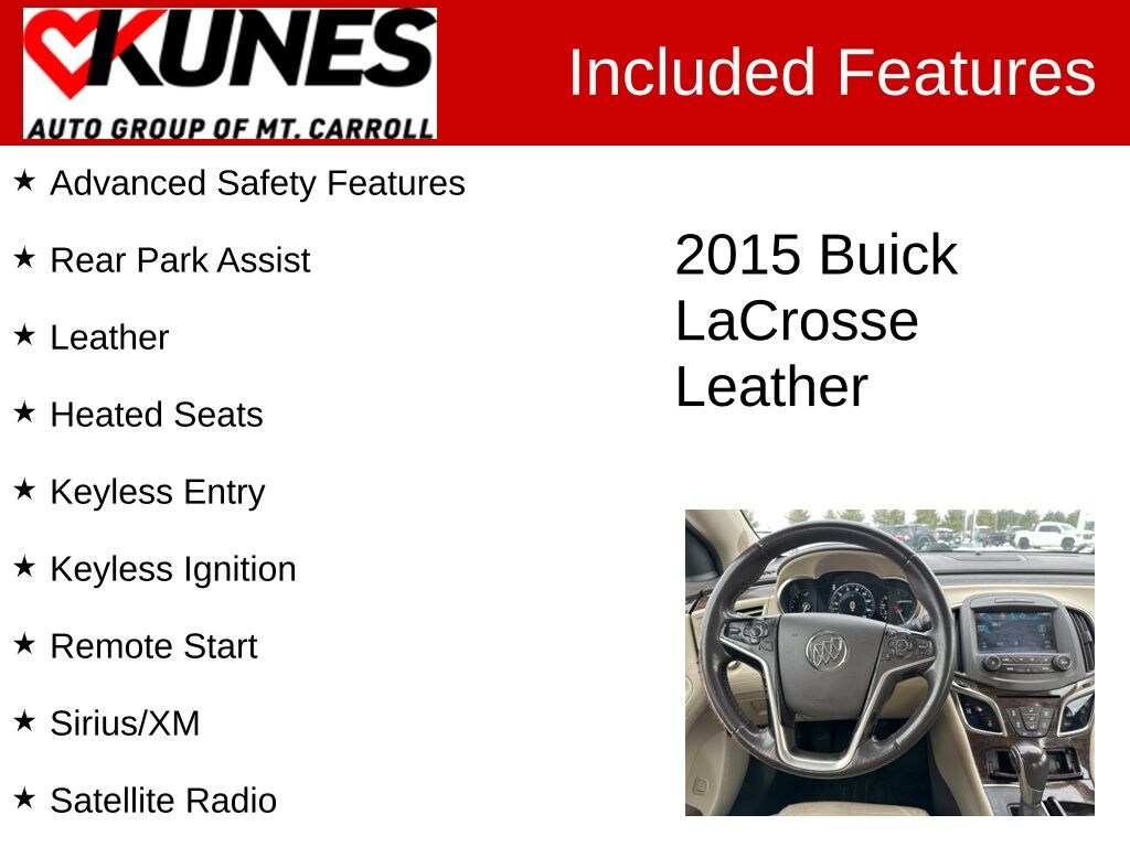 Used 2015 Buick Lacrosse Leather Group Sedan
