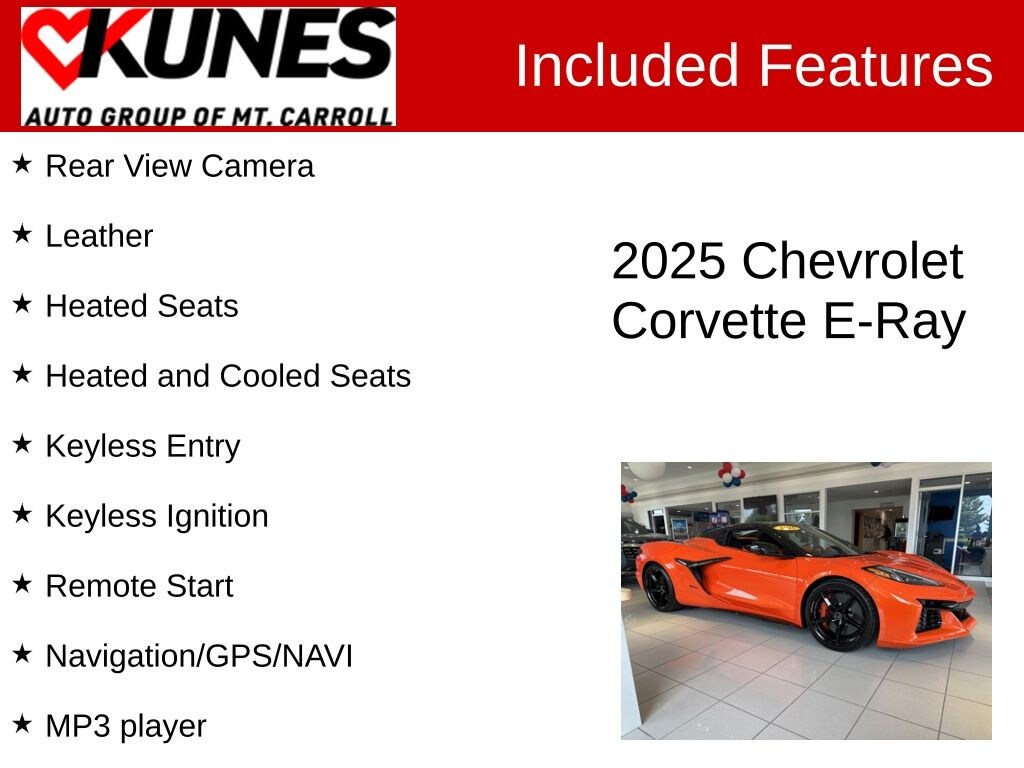 Certified 2025 Chevrolet Corvette E-Ray 3LZ Convertible