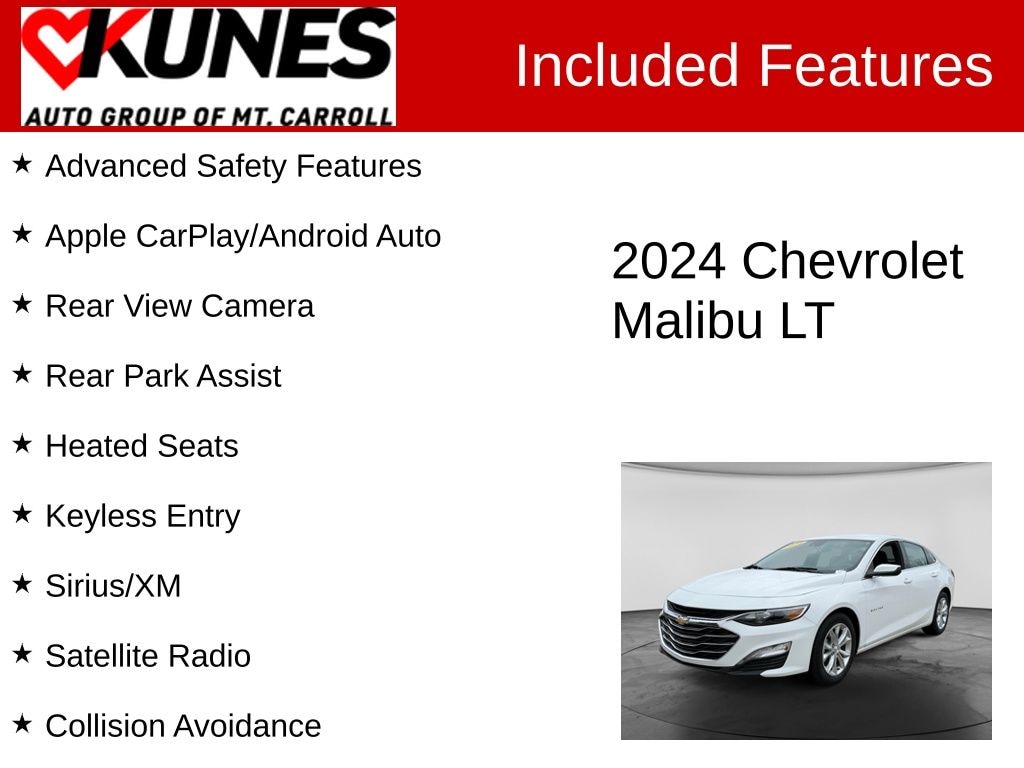 Certified 2024 Chevrolet Malibu LT 1LT Sedan