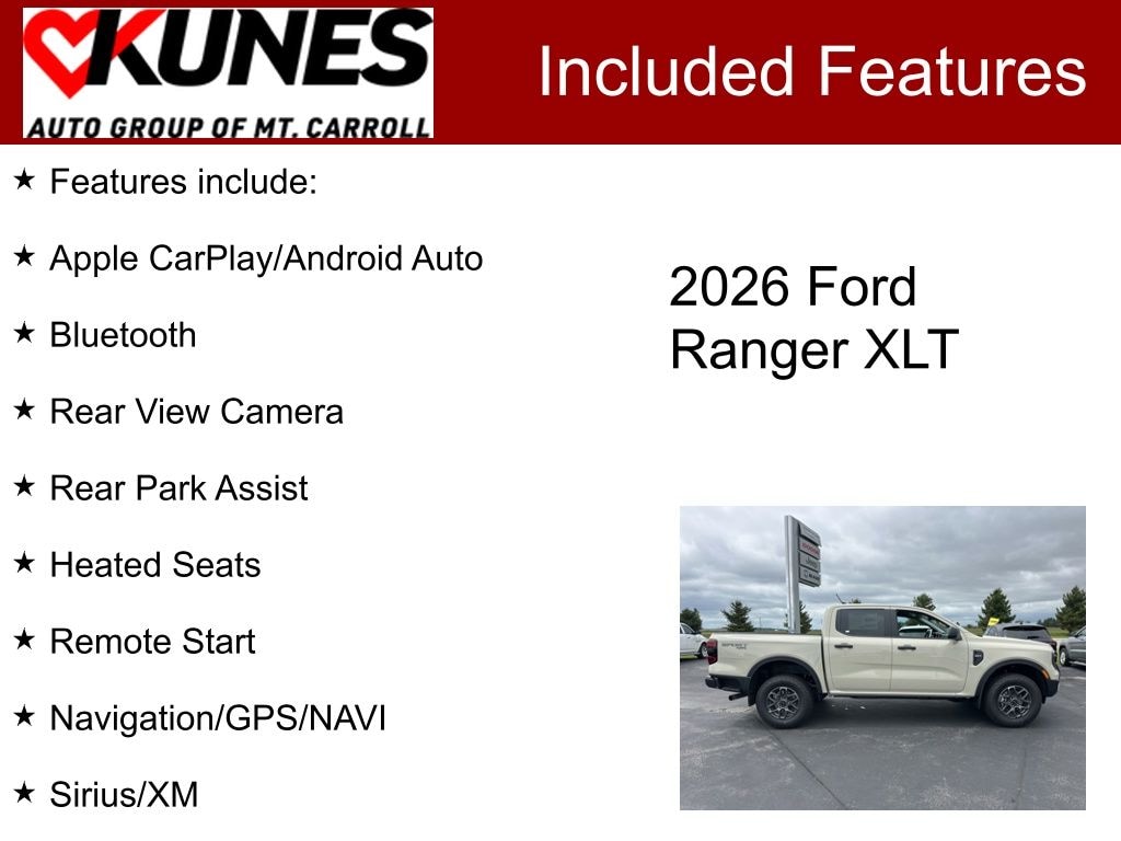 New 2026 Ford Ranger XLT Truck